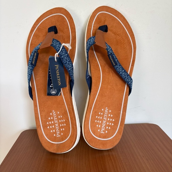 NWT Pendleton Agate Beach Westerly Majolica Women's Sandals Flip Flops Size 11 - Picture 7 of 8
